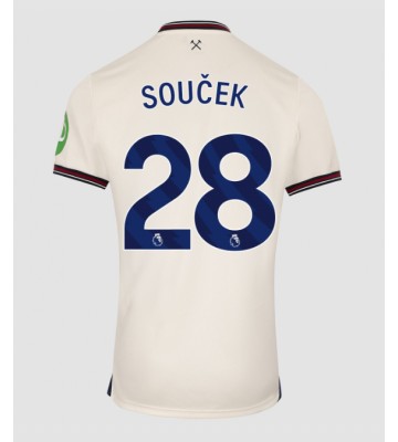 Lacne Muži Futbalové dres West Ham United Tomas Soucek #28 2025-26 Krátky Rukáv - Preč